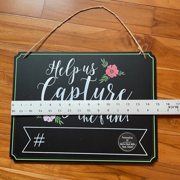 Chalkboard sign Photo prop hashtag board for birthday parties, wedding, gender - Picture 2 of 6